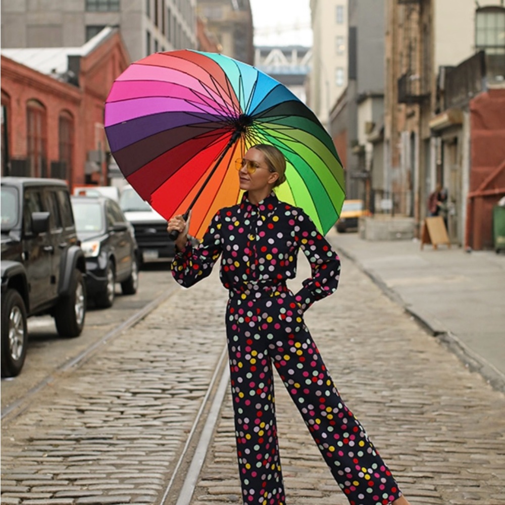 Atlantic-Pacific x Halogen Multicolor Polka Dot Pants